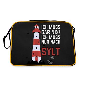 Je n’ai rien à faire, je dois juste aller à Sylt - Sac Retro - noir/or - Dos