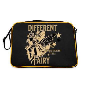Die etwas andere Fee - Retro Tasche - Schwarz/Gold - Hinten