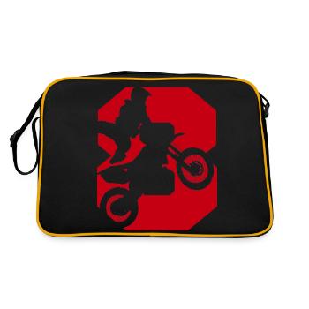 Moto 8 Biker - Retro Tasche - Schwarz/Gold - Hinten