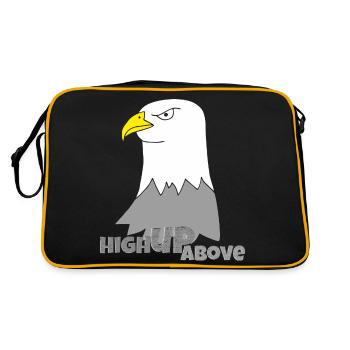 Aigle en hauteur - Sac Retro - noir/or - Dos
