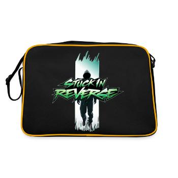 im Rückwärtsgang steckengeblieben - Retro Tasche - Schwarz/Gold - Hinten