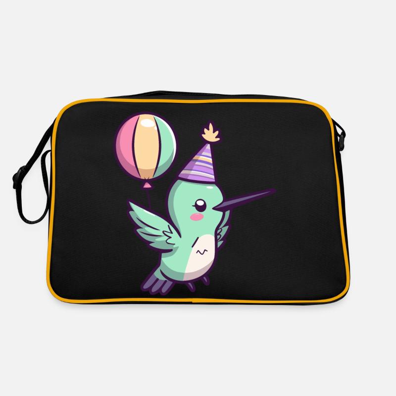 Kolibri Vogel Geburtstag Comic Niedlich Retro Tasche