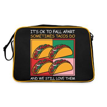 Self-love and a smile - Retro Bag - black/gold - Back