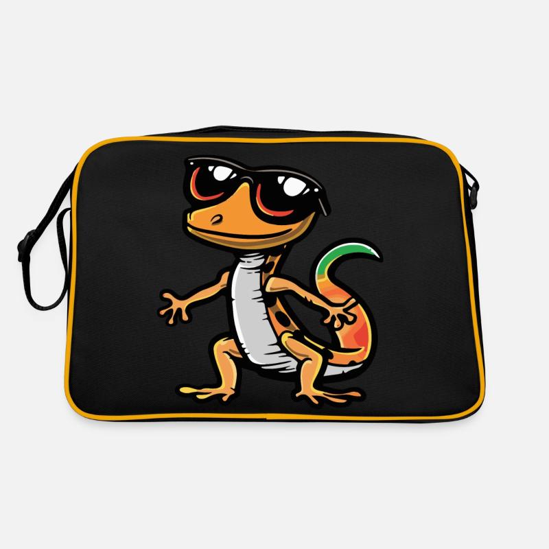 Lizard Comic Cool - Retro Bag - black/gold