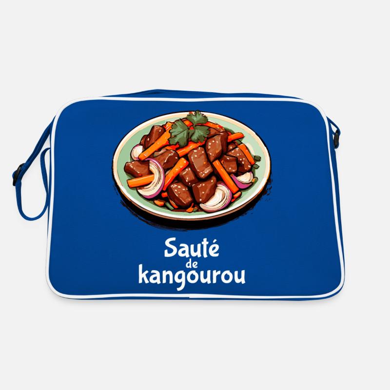 Kangaroo Stir-Fry - Plain Text Retro Bag