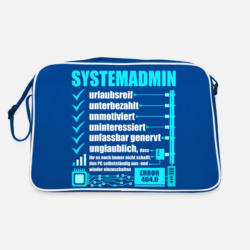 Systemadministrator, IT-Support, Netzwerkadmin, PC Retro Tasche