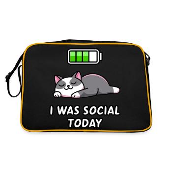 Recharge Mode: I Was Social Today - Retro Bag - black/gold - Back