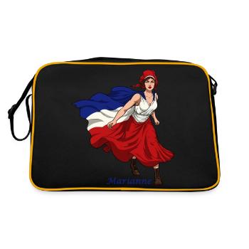 Marianne, liberté, égalité et fraternité - Sac Retro - noir/or - Dos