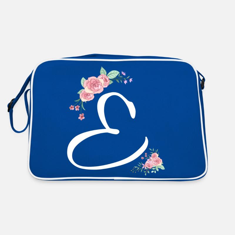 Lettre e fleurs Sac Retro