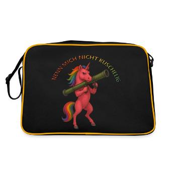 Nicht Kuschelig - Retro Tasche - Schwarz/Gold - Hinten