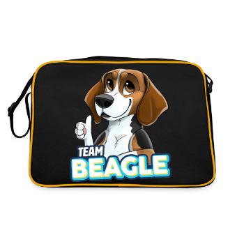 TEAM Beagle - Tricolore - Sac Retro - noir/or - Dos