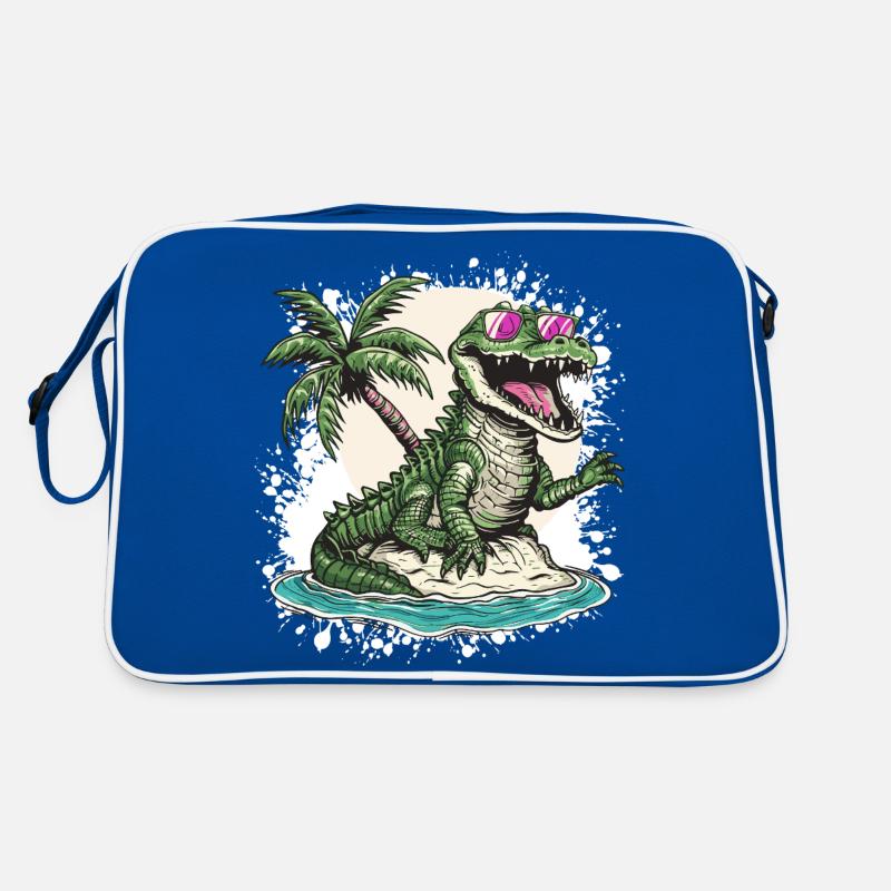 Alligator Island Palm Tree Retro Bag