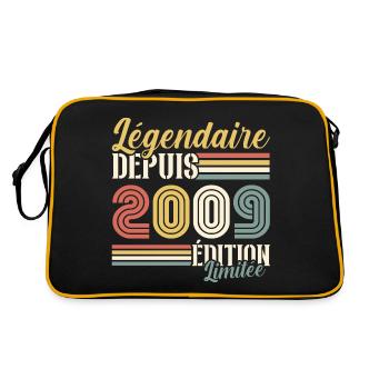 Légendaire Depuis 2009 - Sac Retro - noir/or - Dos