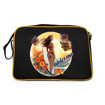 SURFING PARADISE!! - Sac Retro - noir/or - Dos