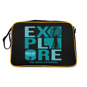 North cape cap nord nordkap Norway - Retro Bag - black/gold - Back