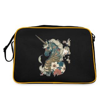 unicorn#01 - Retro Tasche - Schwarz/Gold - Hinten