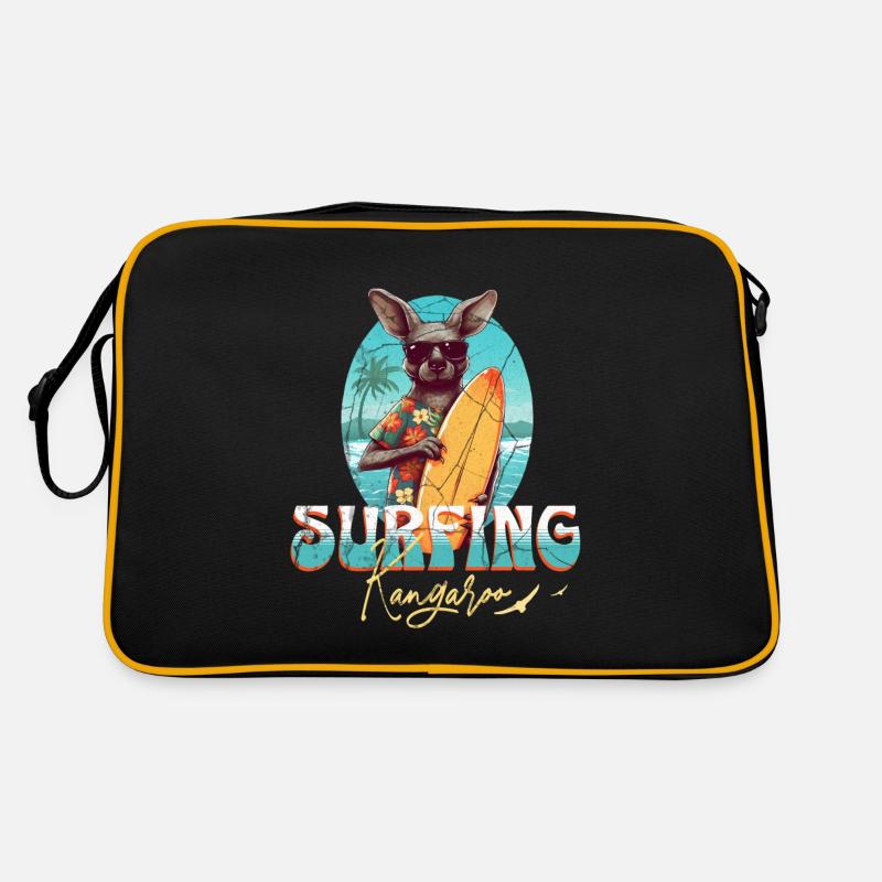 Surfing Kangaroo Retro Tasche