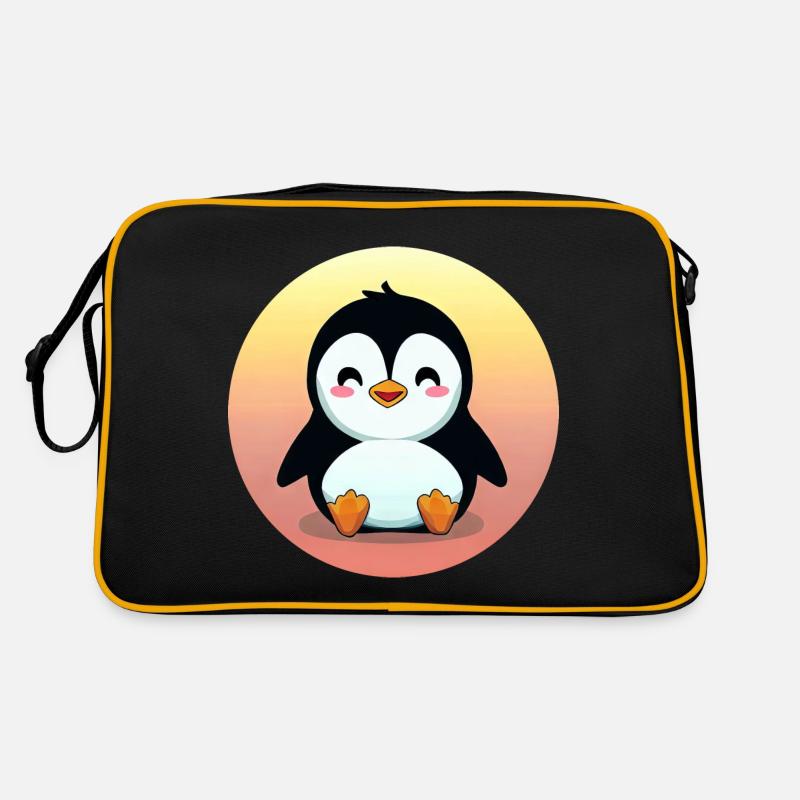 Sunset Penguin: Simply cute Retro Bag
