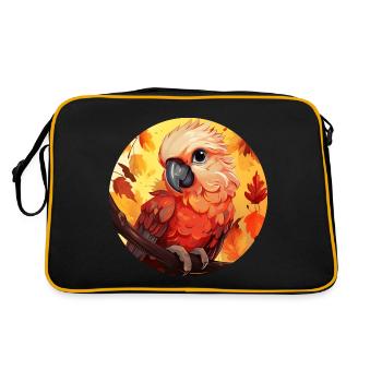 Cacatoès d’automne: feuillage et coucher de soleil - Sac Retro - noir/or - Dos