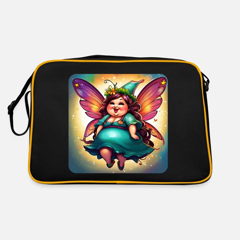 Mignonne grosse fée avec des ailes Sac Retro