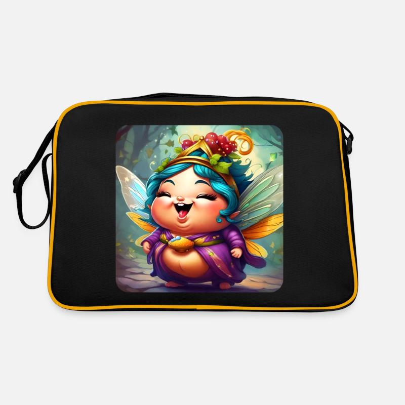 Mignonne grosse fée avec des ailes Sac Retro