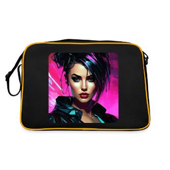 Cool Streetwear Gothic Girl - Sac Retro - noir/or - Dos