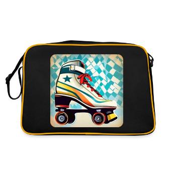 Roller Skates Disco coloré Style rétro - Sac Retro - noir/or - Dos