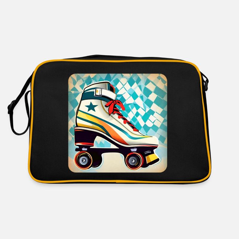 Colorful Disco Roller Skates Retro Style Retro Bag