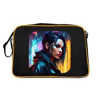 Fille Cool Goth Cyberpunk - Sac Retro - noir/or - Dos