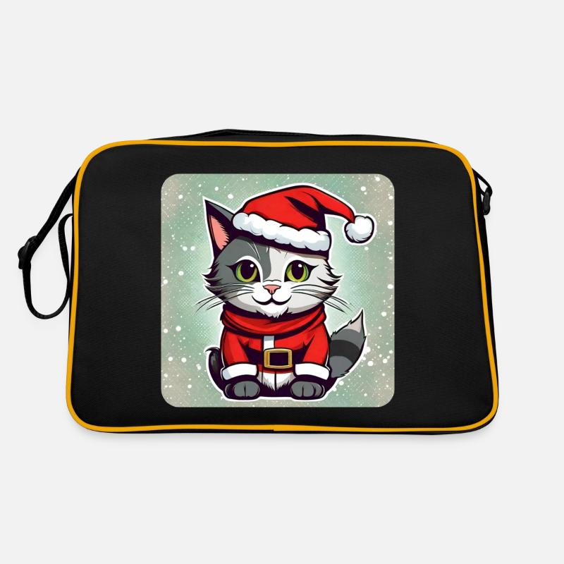 Chat de Noël mignon Sac Retro