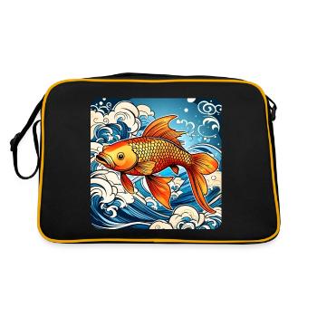 Carpe koï asiatique - Sac Retro - noir/or - Dos
