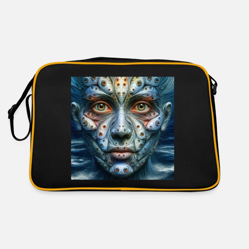 Visage avec des yeux de poisson Sac Retro