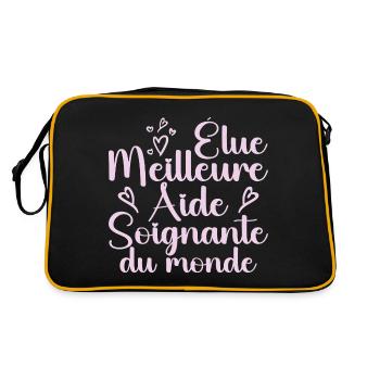 Élue Meilleure Aide Soignante Du Monde - Sac Retro - noir/or - Dos