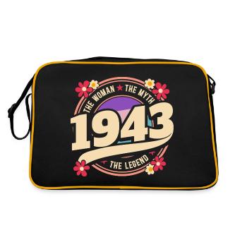 Femme 1943 La Légende 80 Ans Anniversaire - Sac Retro - noir/or - Dos