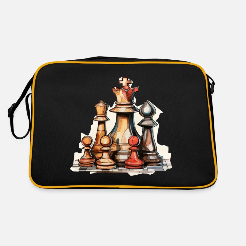 Échecs - Sac Retro - noir/or