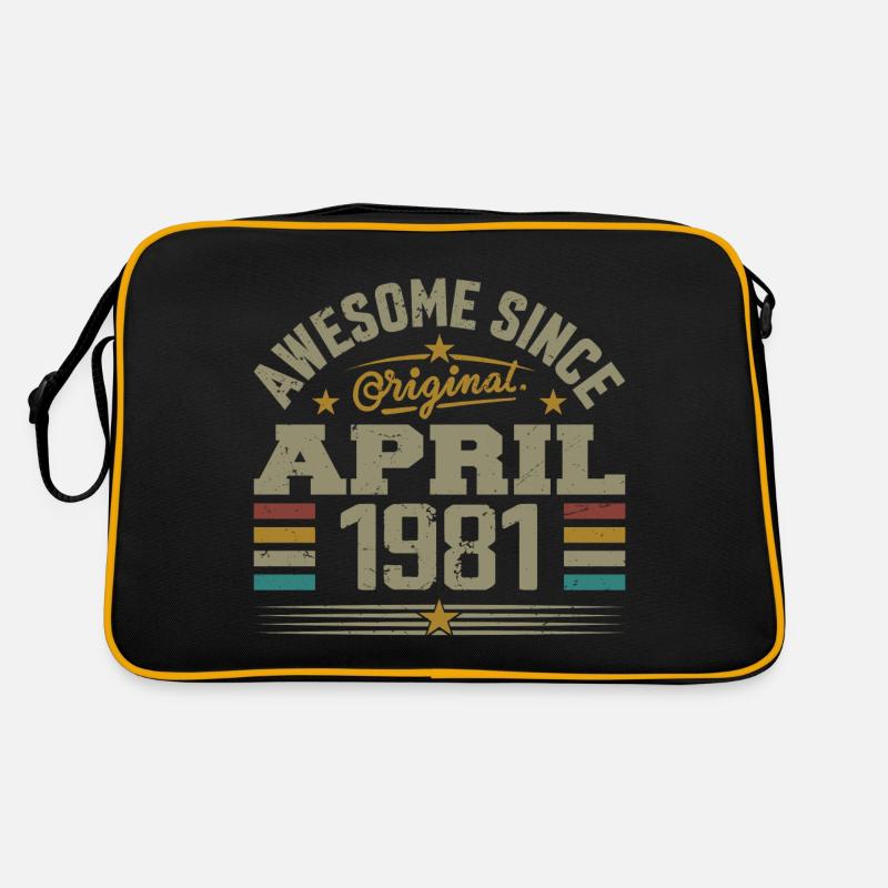 April 1981 Birthday Vintage 1981 Gift Idea Retro Bag