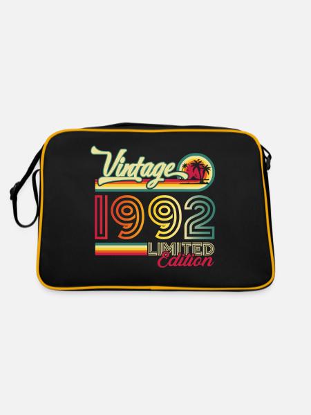 Original vintage 1992 30th birthday gift - Retro Bag - black/gold - Back