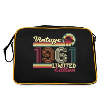 Original vintage 1961 61st birthday gift - Retro Bag - black/gold - Back