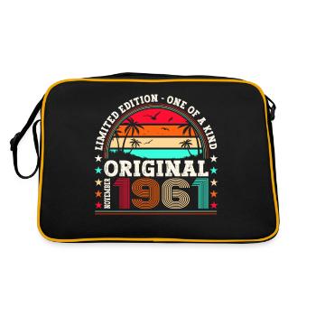 Original November 1961 61st birthday gift - Retro Bag - black/gold - Back