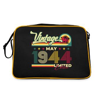 Vintage 1944 Vintage 1944 80th Birthday 1944 - Retro Bag - black/gold - Back