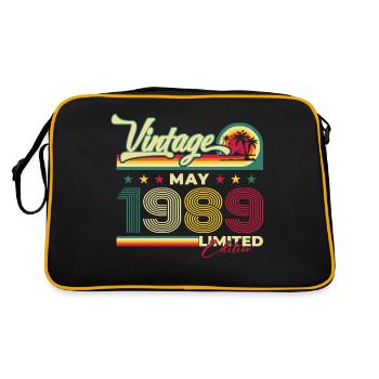 Original Mai 1989 Millésime 1989 Anniversaire 1989 - Sac Retro - noir/or - Dos