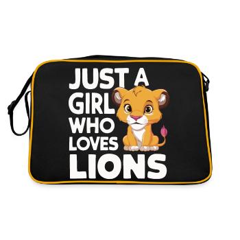 Lion Lion Animal Africa - Retro Bag - black/gold - Back