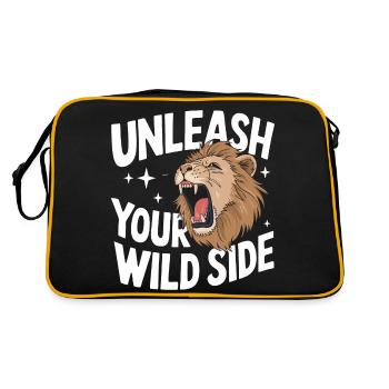 Lion Lion Animal Africa - Retro Bag - black/gold - Back