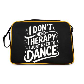 Tanzen Tänzer Tanzen - Retro Tasche - Schwarz/Gold - Hinten