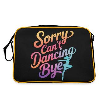 Tanzen Tänzer Tanzen - Retro Tasche - Schwarz/Gold - Hinten