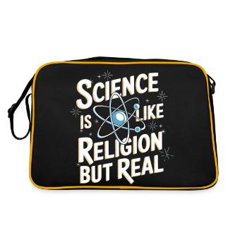 Atheism, Atheist, Anti-Religion, Agnostic - Retro Bag - black/gold - Back