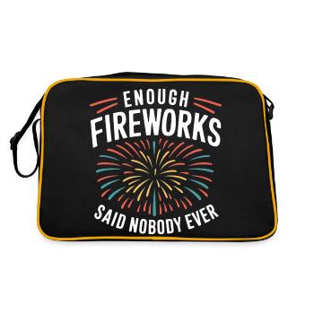 Pyrotechniker Feuerwerk Pyrotechnik - Retro Tasche - Schwarz/Gold - Hinten