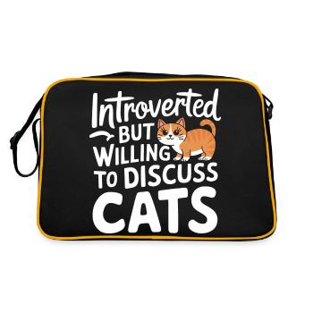 Introvertierter asozialer introvertierter - Retro Tasche - Schwarz/Gold - Hinten