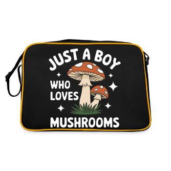 Mushroom Mushrooms Funghi Mushroom - Retro Bag - black/gold - Back