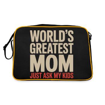 La plus grande maman du monde Demandez à mes enfants - Sac Retro - noir/or - Dos